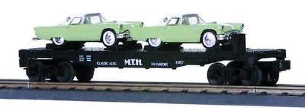 MTH Railking 30-7613 MTH Flatcar Transport w/T-Birds Car no. 1957 O SCALE NEW