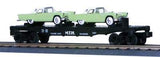 MTH Railking 30-7613 MTH w/T-Birds Car no. 1957 ABS Body metal coupers and trucks 2 die cast Ertl T-birds O SCALE Like New