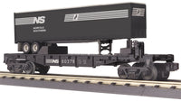 MTH Railking 30-76181 Norfolk Southern Flat Car w/ Trailer - Norfolk Southern Car No. O SCALE NEW