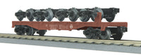 MTH Railking 30-76199 Pennsylvania Flat Car w/(4) Bettendorf Trucks - Pennsylvania Car No. 473606 O SCALE NEW