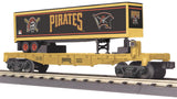 MTH Railking 30-76216 Pittsburgh Pirates Flat Car w/trailer O SCALE Like New
