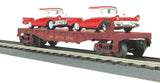 MTH Railking 30-76247 Union Pacific O SCALE RailKing Flat Car w/(2) Ford Rancheros NEW
