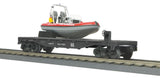 MTH Railking 30-76249 New Haven Flat Car w/Rescue Boat O Gauge O SCALE Like New