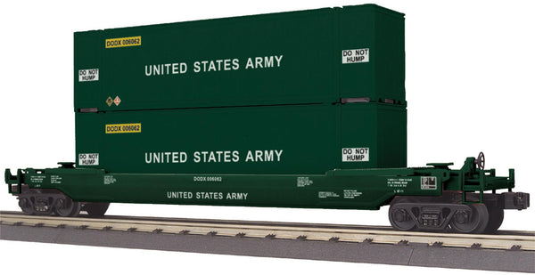MTH Railking 30-76257 U.S. Army Husky Stack Car O SCALE NEW