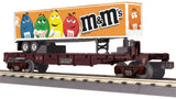 MTH Railking 30-76278 MARS - M&M's RailKing Flat Car w/40' orange Trailer O SCALE NEW