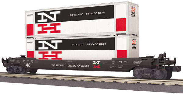 MTH Railking 30-76396 New Haven Husky Stack Car NH O SCALE Like New