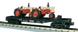 MTH RailKing 30-7642 MTH Auto Transportation Flat Car w/ ERTL Case tractors O SCALE NEW