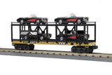 MTH Railking 30-76444 Norfolk Southern NS Auto Carrier Flat Car w/(4) '57 Chevrolet Corvettes O SCALE Like New