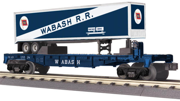 MTH Railking 30-76447 Wabash RailKing Flat Car w/40' Trailer O SCALE NEW