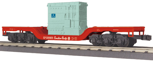 MTH Railking 30-76508 Canadian Pacific Dep. Center Flat Car w/Transformer Load #309905. O SCALE NEW