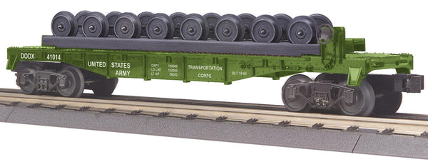 MTH Railking 30-76575 U.S. Army Flat Car w/ Wheel Set O SCALE NEW
