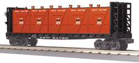 MTH Railking 30-76607 New Haven RailKing Flat Car - w/Bulkheads & LCL Containers O SCALE NEW