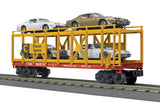 MTH Railking 30-76642 Chessie Auto Carrier Flat Car w/(4) '79 Pontiac Firebird O SCALE Like New