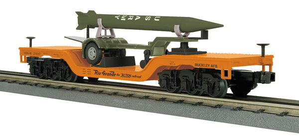 MTH Railking 30-76700 Denver Rio Grande Flat Car w/Rocket Load #23017. O SCALE NEW