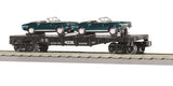 MTH Railking 30-7670 MTH Transport Flat Car w/'67 Camaros - MTH Transport Car  1967 O SCALE NEW