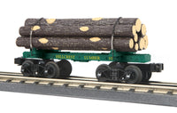 MTH Railking 30-76721 Hillcrest Flat Car (19th Century) w/Log Load #55. O SCALE NEW