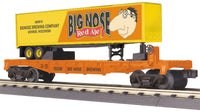 MTH Railking 30-76730 Big Nose Brewery Flat Car w/40' Trailer #502018. O SCALE NEW