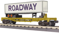 MTH Railking 30-76731 TTX Flat Car w/40' Roadway Trailer O SCALE Like New