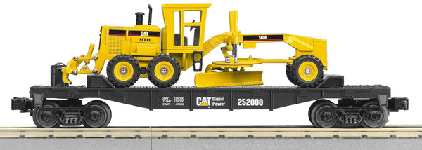 MTH 30-7673 Caterpillar Flatcar w/ Motor Grader O-Scale