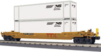 MTH Railking 30-76758 Norfolk Southern Husky Stack Car w/ETD #59744. O SCALE NEW