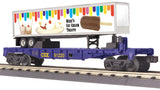 MTH Railking 30-76815 CSX Flat Car w/40' Trailer Car No. 91220. Mikes Ice Cream Treats O SCALE NEW