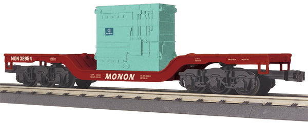 MTH Railking 30-76828 Monon Dep. Center Flat Car w/Transformer Load #32954. O SCALE NEW