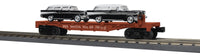 MTH Railking 30-76873 Pennsylvania Flat Car w/(2) 57 Chevy Nomads #469799. O SCALE NEW