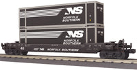 MTH Railking 30-76906 Norfolk Southern Husky Stack Car - O SCALE NEW