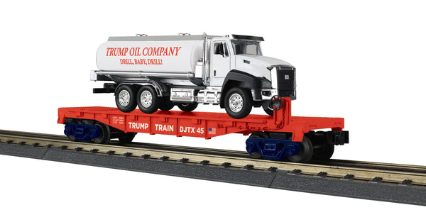 MTH Railking 30-76938 Donald J. Trump O SCALE RailKing Flat Car with T