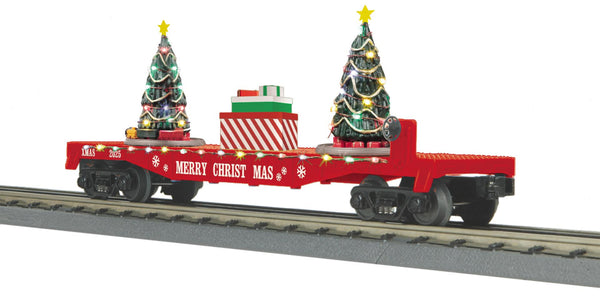 MTH RailKing 30-76942 Christmas Flat Car 2025 limited O SCALE NEW