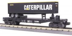 MTH RailKing 30-7697 Caterpillar Flatcar w/Trailer O-Scale