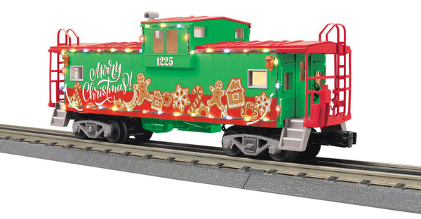 MTH Railking 30-77412 Christmas Extended Vision Caboose with LED Lights limited O SCALE NEW