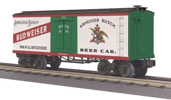 MTH Railking 30-78028 AB - Budweiser 19th Century Reefer Car #3374. O SCALE NEW