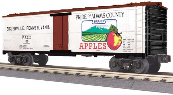 MTH Railking 30-78118 Adam's County Apples Biglerville PA Modern Reefer Car O SCALE NEW