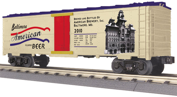 MTH Railking 30-78119 Baltimore American Beer Modern Reefer Car - (TCA 2010 Banquet Car) O SCALE Used Excellent