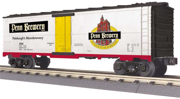 MTH Railking 30-78139 Penn Brewery Modern Reefer Car #1986. Pittsburgh PA  Microbrewery O SCALE Like New