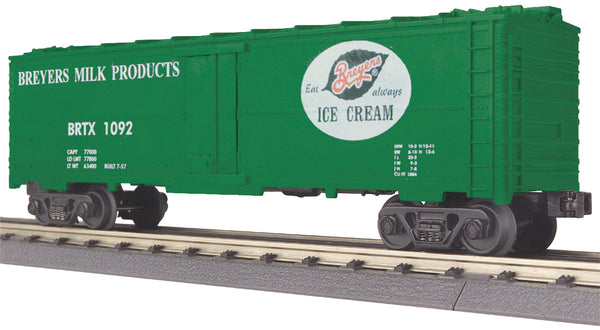 MTH Railking 30-78190 Breyers Modern Reefer Car #1096 O SCALE NEW