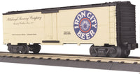 MTH Railking 30-7830 Iron City Beer 1 Reefer Car - Iron City Beer (Cream with Blue Logo) O SCALE Like New Limited