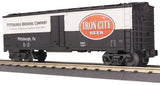 MTH Railking 30-7831 Iron City Beer 2 Reefer Car - Black & White O SCALE NEW
