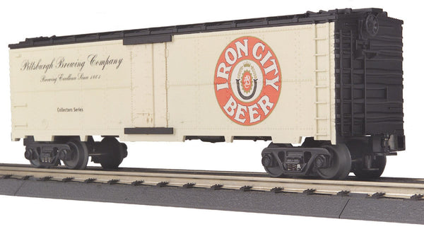 MTH Railking 30-7838 Iron City Beer Reefer Car - Iron City Beer (140th Anniversary) . O SCALE NEW