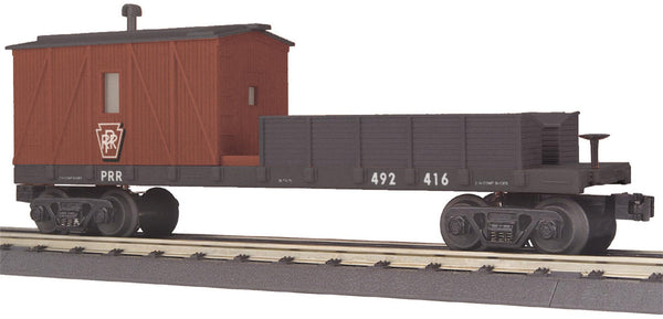 MTH 30-79323, 30-79152 Pennsylvania PRR Crane Car and Crane Tender Car (Set of 2) O Scale Like New