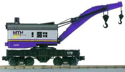 MTH Railking 30-7928 MTHRRC-1999 RP Operating Crane Car #1999. O SCALE Like New