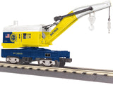 MTH 30-79382, 30-79386 Alaska Crane Car & tender Set (Set of 2) O Scale Like New