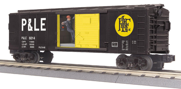 MTH Railking 30-79427 Pittsburgh & Lake Erie Operating Box Car w/Signal Man O SCALE Like New