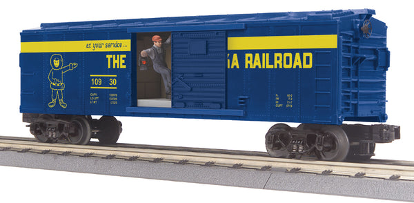 MTH Railking 30-79514 Alaska Operating Boxcar with Signalman  O SCALE NEW