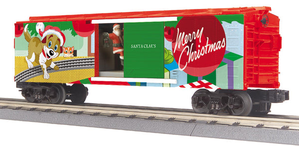 MTH Railking 30-79630 Christmas Operating Box Car w/Santa O SCALE NEW