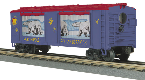 MTH Railking 30-79648 North Pole Operating Action Car #Polar Bear. O SCALE Like New