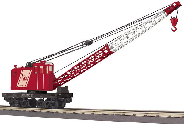 MTH Railking 30-79657 Jersey Central RailKing American Crane Car Road #251 O SCALE NEW