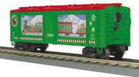 MTH RailKing 30-79734 Christmas Operating Action BoxCar with train 122525 lighted O SCALE NEW