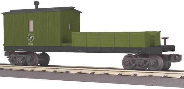 MTH Railking 30-7998 U.S. Army Crane Tender Car O SCALE Like New